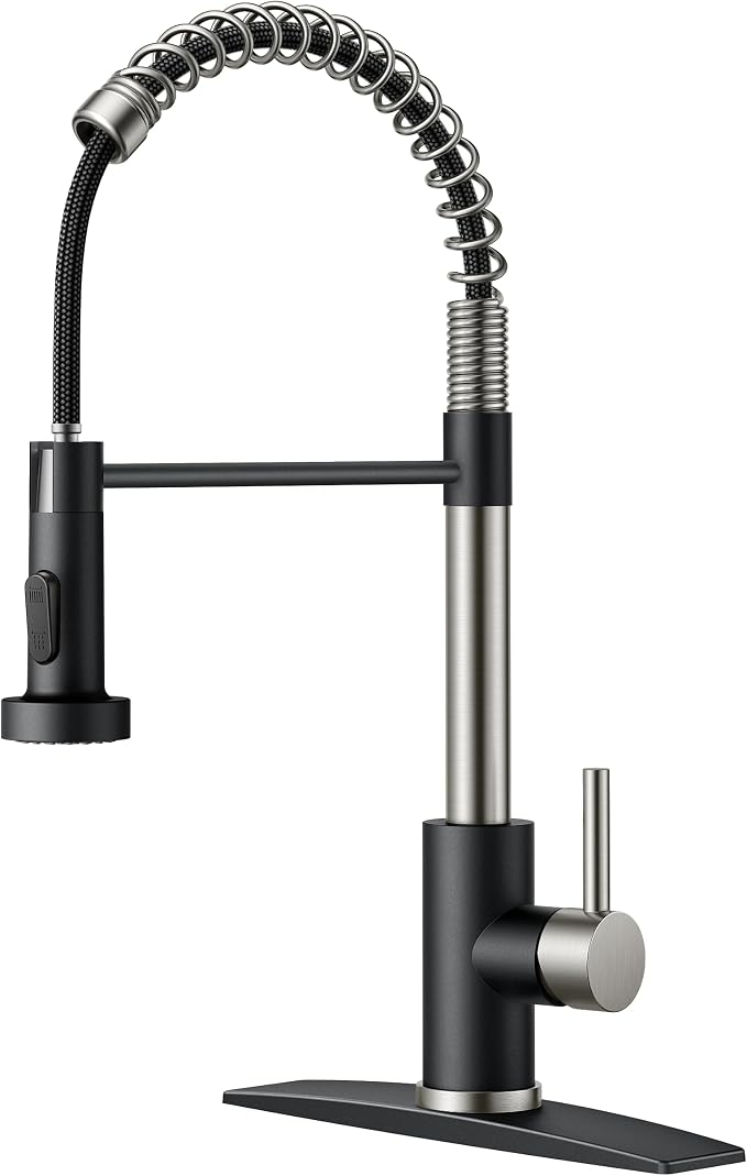 FORIOUS Kitchen Faucets, Pull Down Sprayer, Classic High Arc, Single Handle by FORIOUS