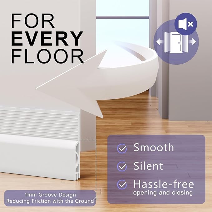 5Pack Door Draft Stopper, Adjustable Door Sweep - Image 3