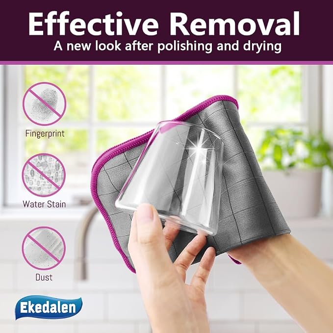 Ekedalen Microfiber Cleaning Cloth Lint Free Glass Polish - Image 2