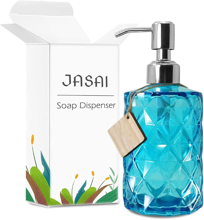 JASAI 12 Oz Diamond Design Soap Dispenser - Image 8