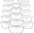 M MCIRCO 30 Piece Extra Large Glass Food Storage Containers by MMCIRCO