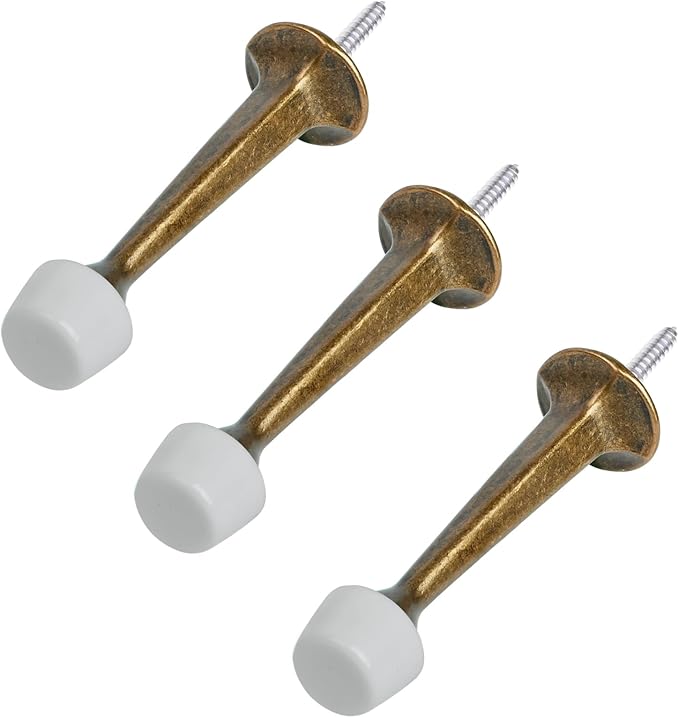 HOMOTEK 3 Pack Heavy Duty Solid Rigid Door Stop by HOMOTEK