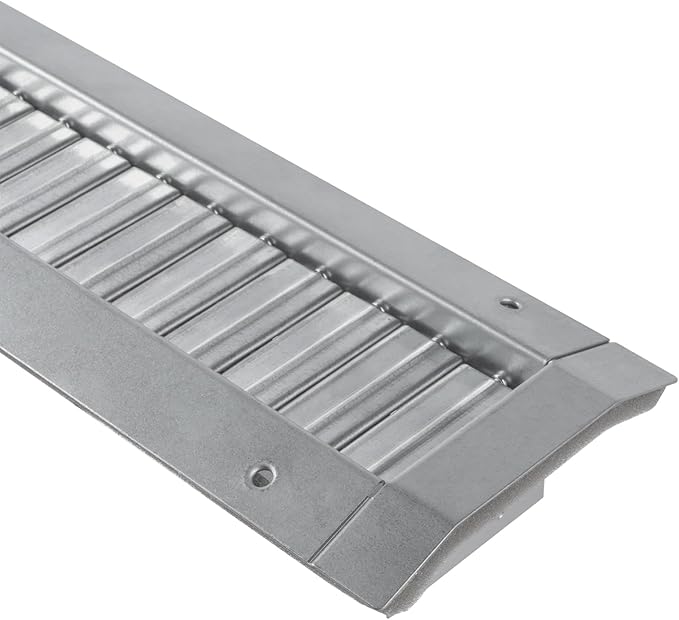 17" x 3" Grille for Round Spiral Duct - Galvanized Steel Register Vent Cover for HVAC Ducting System - 2 Way Adjustable Louver Blades - Air Duct Ventilation Grill Conditioner/Air Exhaust