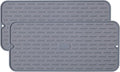 To encounter Silicone Dish Drying Mat -Small 17.5" x 8" - Set of 2 Flexible Stemware Drying Mat, Heat Resistant Silicone Trivet, Countertop Mat, Dish Draining Mat, Sink Mat