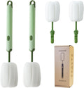 Bottle Brush Long Handle Cup Cleaner Brush Sponge Bottle Scrubber Detachable by Unknown