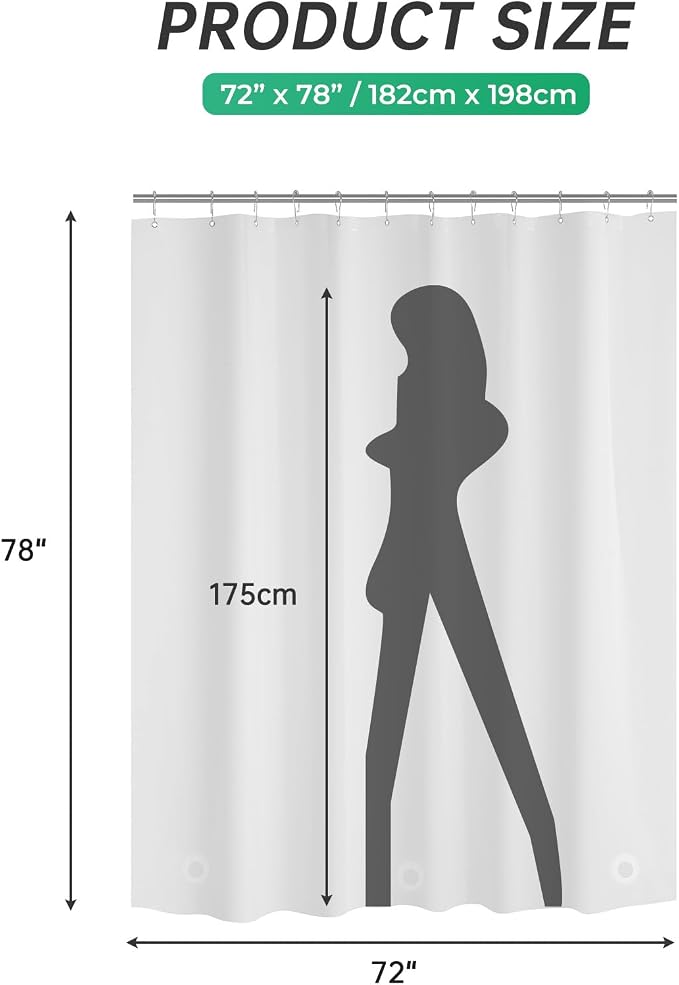 AmazerBath 78 Inch Shower Curtain Liner Frosted, 8G Shower Liner Heavy Duty - Image 7
