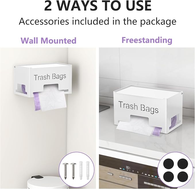 STWWO Extra Large Trash Bag Holder, Garbage Bag Dispenser Holder, Metal Trash - Image 6