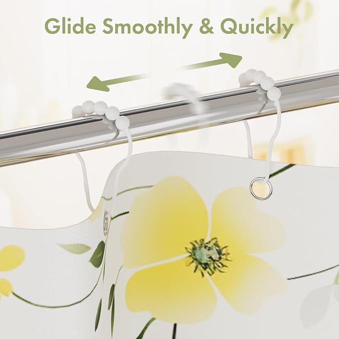 Shower Curtain Hooks, Decorative Shower Curtain Hooks Rust-Resistant Stainless - Image 7