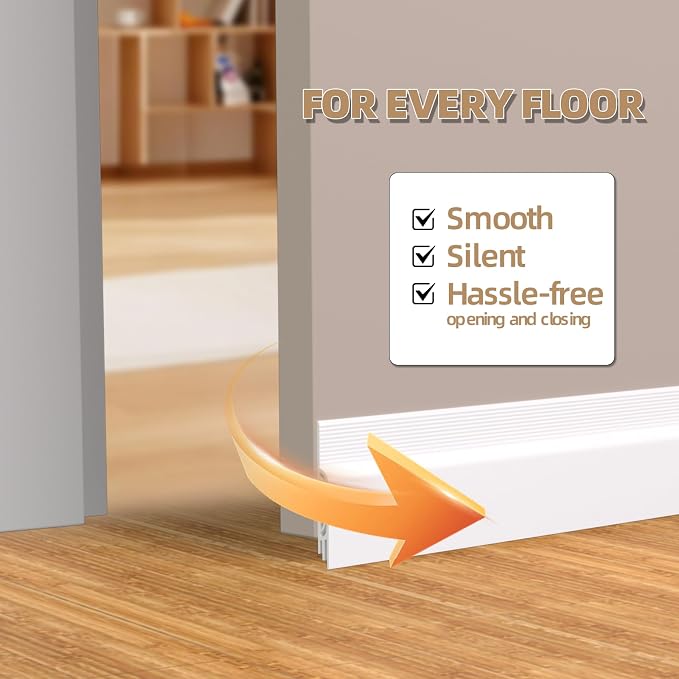 KNEELISA 78" Transparent Under Door Draft Stopper Interior - Image 7