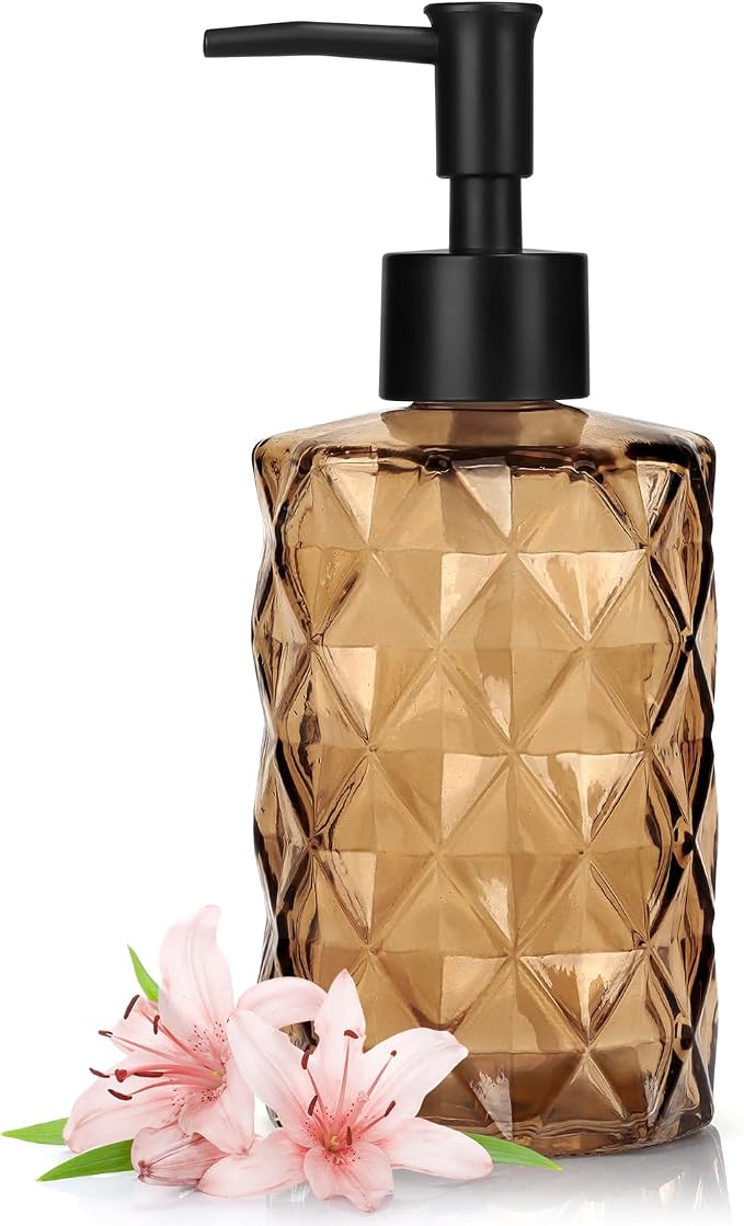 1 Pack 13.5oz Glass Soap Dispenser by Ulable