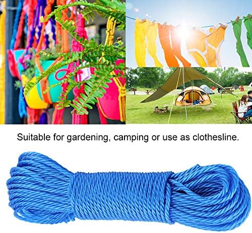 Nylon Rope, 65.6 ft Solid Braided Rope Clothes Line Outdoors Nylon Cord Laundry - Image 3