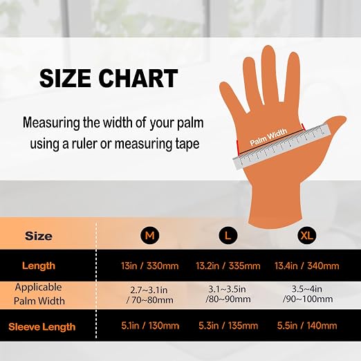 Heavy-Duty Thick Black Rubber Cleaning Gloves, 3 Pairs, L | Reusable & - Image 6