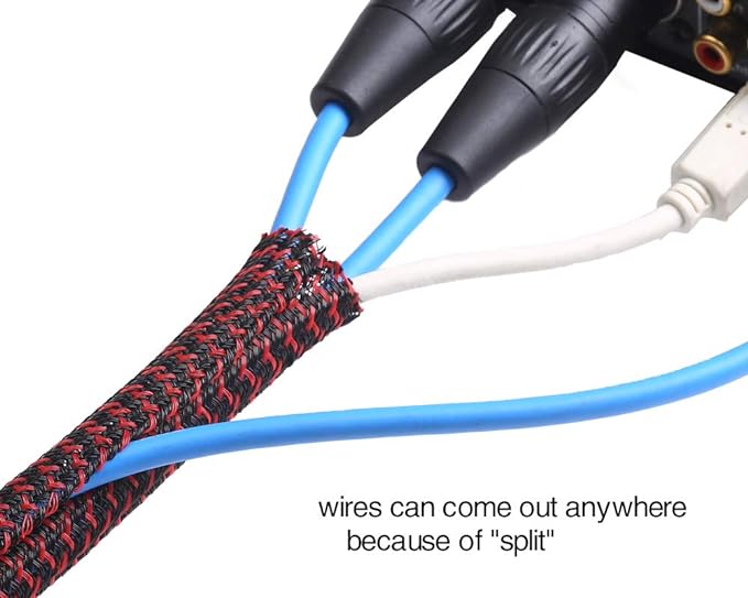 Alex Tech 25ft - 3/8 inch Cord Protector Wire Loom Tubing Cable Sleeve Split - Image 3