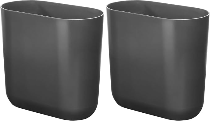 iDesign Small Slim Plastic Bathroom Trash Can by iDesign