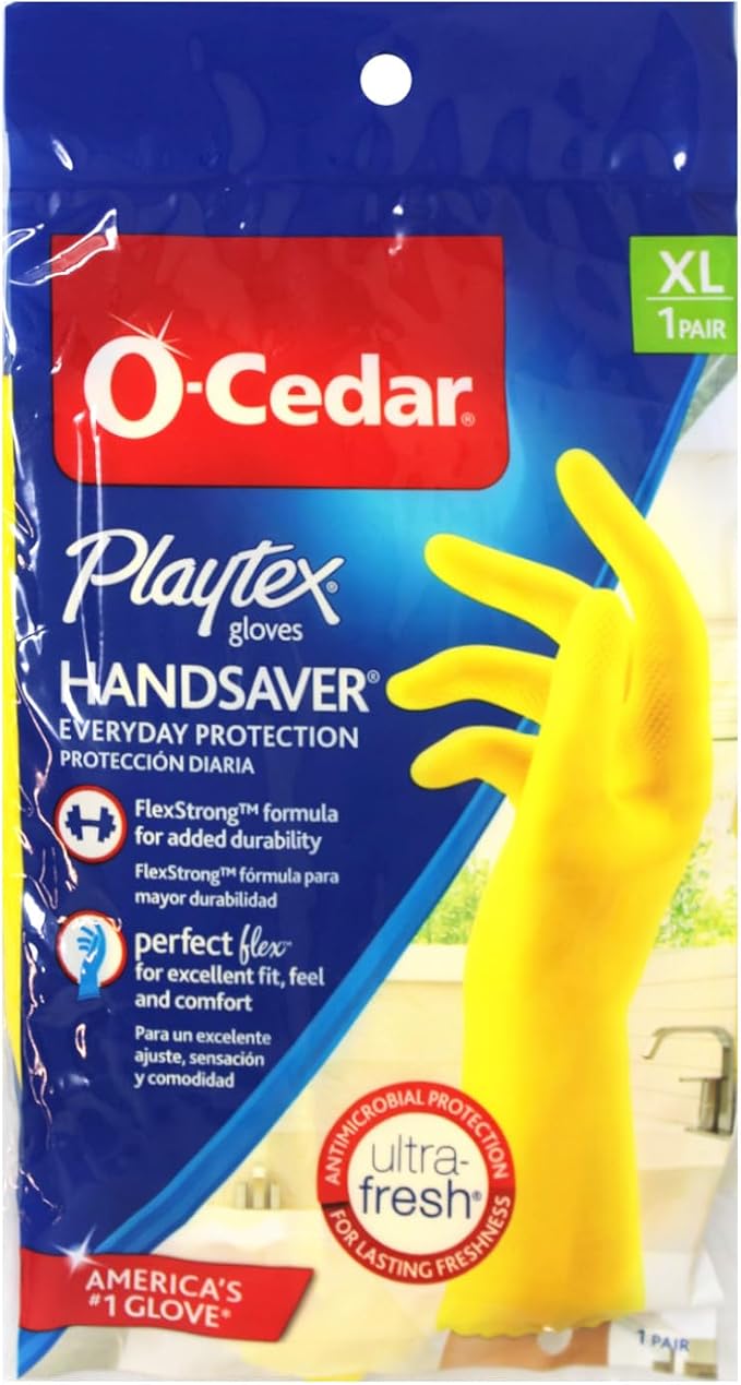 PLAYTEX HandSaver Reuseable Rubber Cleaning Gloves, Everyday Protection - Image 2