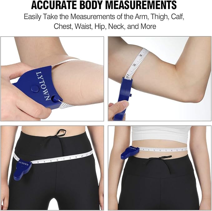 2PCS Body Measure Tape 60inch, Automatic Telescopic Tape Measure - Image 2