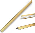 1x1x48 Inch 304 Stainless Steel Golden Wall Corner Guards (10-Pack) Heavy Duty Rounded Corner Protector, Smooth Folded Edge Design for Wall Protection Stainless Steel Slab