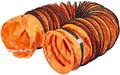 PVC Flexible Duct Hose, HVAC Duct Hosing Flame Retardant for Ventilator Utility Blower Fan with Adjustable Rope and D-Ring, Easy Storage (12inx16ft)