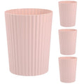JiatuA Small Bathroom Trash Can Plastic Wastebasket Garbage Can Pink 4 Pack | by JiatuA