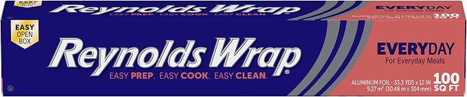 Reynolds Wrap Everyday Strength Aluminum Foil Roll, 12 Inch Wide, 100sq ft | 12 by ReynoldsConsumerProducts