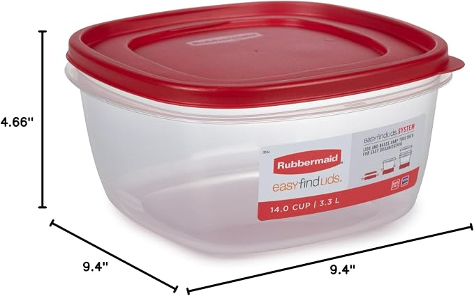 Rubbermaid Easy Find Lids Food Storage Container, 14 Cup - Image 8