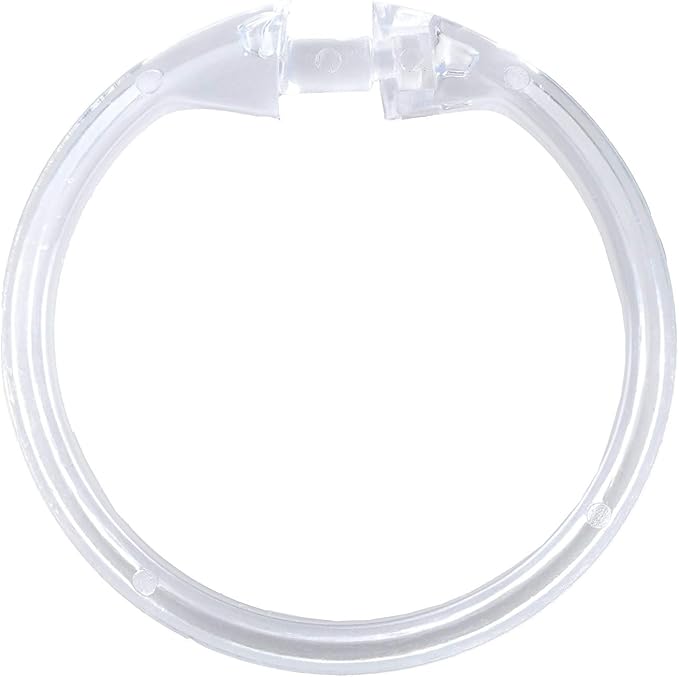 Rocky Mountain Goods Simple Spaces Clear Plastic Curtain Rings - Image 2