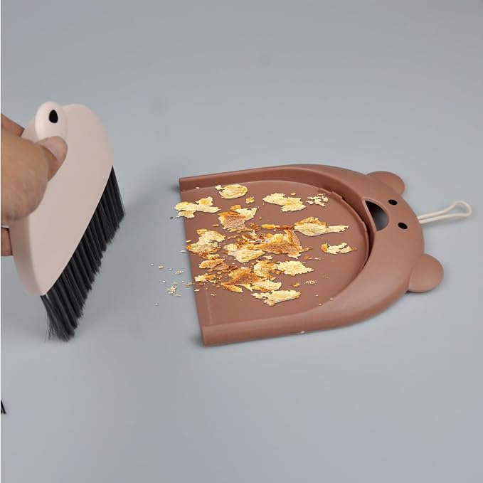 Mini Broom and Dustpan Set 6.2x6.3 Inches Compact Hand Broom - Image 5