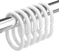 Amazer White Shower Curtain Hooks Rings, Plastic Shower Curtain Hooks by Amazer