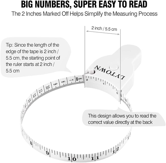 2PCS Body Tape Measure 60inch, Automatic Telescopic Tape Measure - Image 5