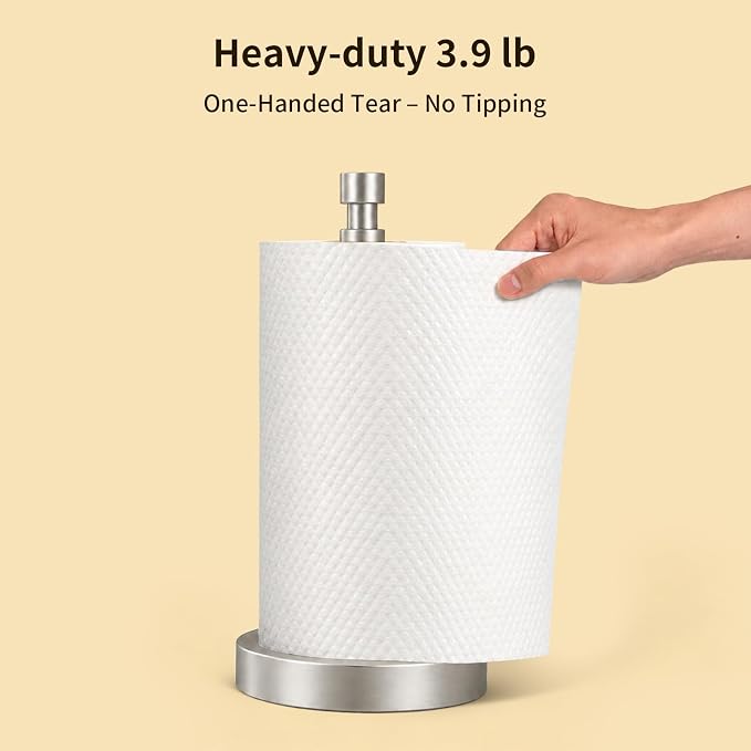 YUMORE 3.9lbs Heavy Duty Paper Towel Holder Countertop Weighted Base - Image 4