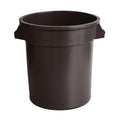 PRO&Family Commercial Round Trash Can, Ingredient Bin, Heavy-Duty Plastic, Anti-Static, Kitchen, Office, Outdoor Use (Brown, 20 Gallon)
