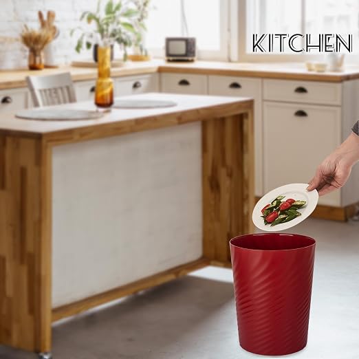 UUJOLY Plastic Small Bathroom Trash Can Wastebasket Garbage Can, Laundry Room - Image 5
