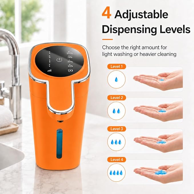 Automatic Liquid Soap Dispenser Touchless, USB Rechargeable | 14.2 oz Hand Soap - Image 4