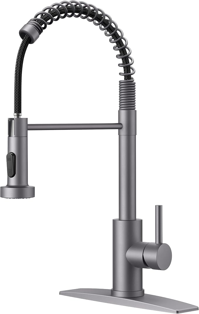FORIOUS Kitchen Sink Faucet, Pull Down Sprayer, Classic High Arc, Single Handle by FORIOUS
