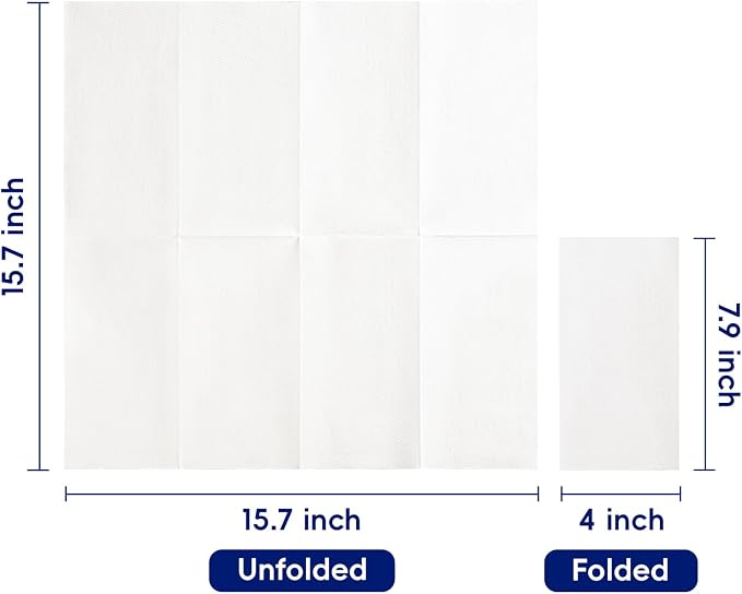 600 Pack Disposable Paper Napkins, Soft Bathroom Napkins - Image 2