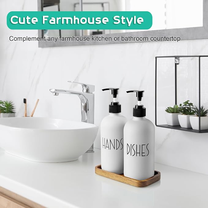 ALELION White Dish Soap Dispenser Set - Image 7