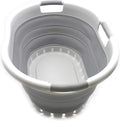 SAMMART 36L Collapsible 3 Handled Plastic Laundry Basket-Foldable Pop Up by SAMMART