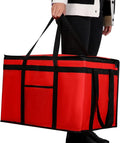 Extra large XXXL Insulated Food Delivery Bag Cooler Bags Keep Food Warm Catering Therma Catering Bag for doordash 22x14x13 Cooler Bags Therma Shopper hot XXXL warming RED Pizza 22w x 14 l x 13d