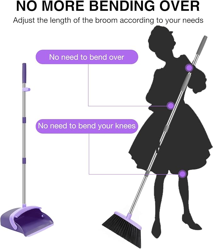 NACENA Broom and Dustpan Set - Image 3