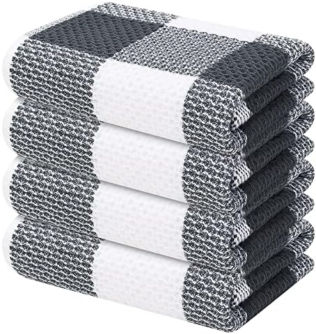 Mordimy Cotton Weave Kitchen Towels, 4 Pack by Mordimy