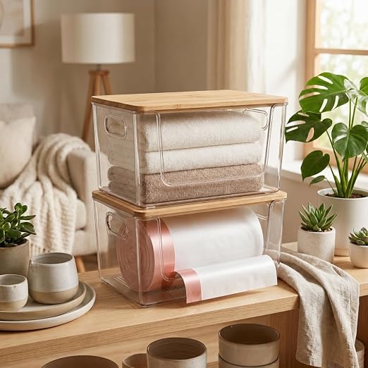 Trash Bag Holder 2 Pack, Stackable Garbage Bag Dispenser - Image 7