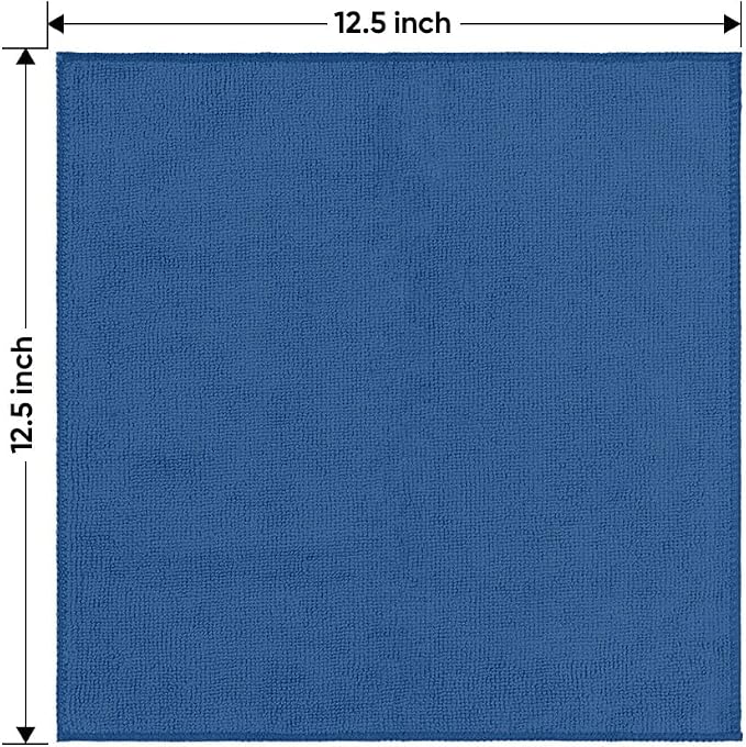 HOMEXCEL Lake Green Microfiber Cleaning Cloth 12 Pack 12.5 x 12.5 inch - Image 7