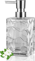 Clear Acrylic Pump Bottle Refillable Lotion Soap Dispenser 10oz | BPA-Free by JiatuA