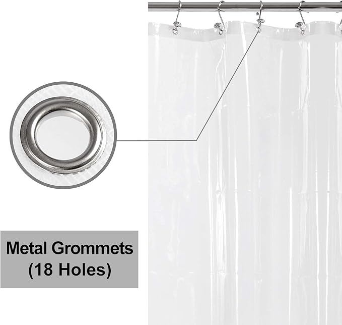 Barossa Design Extra Wide Shower Curtain Liner 108" x 72" - Image 4