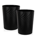 Plastic Small Bathroom Trash Can Wastebasket Garbage Can, 2 Pack | Sturdy-Easy by UUJOLY