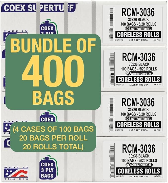 Aluf Plastics - 3 Ply Trash Bag, 20-30 Gallon, 1.25 Mil - Image 9