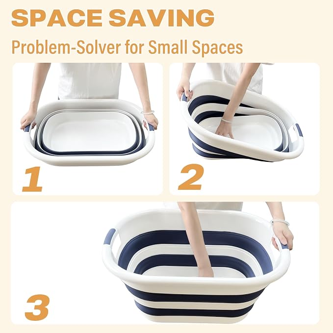 43L Collapsible Laundry Baskets plastic - Image 7