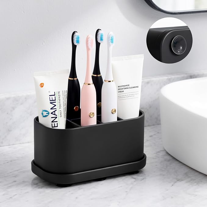 Luxspire Toothbrush Holders for Bathrooms, 5 Slots, Toothbrush Holder by Luxspire