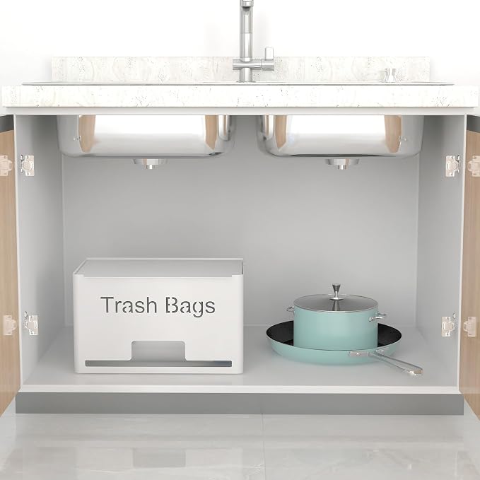 STWWO Large Trash Bag Holder, Garbage Bag Dispenser Roll Holder, Metal Trash - Image 7