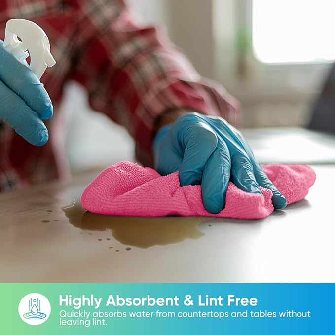 HOMEXCEL 24PK Microfiber Cleaning Cloth, Cleaning Rag - Image 4